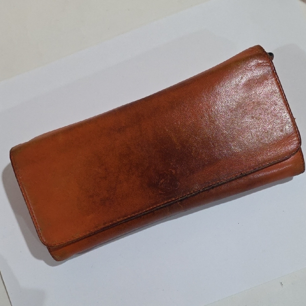 Loewe Madrid Brown Leather Snap Wallet – 7.5 x 3.5-inch Luxury Vintage Wallet - Picture 3 of 16